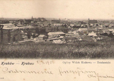 Widok z Krzemionek, 1903. Z archiwum Wiesławy Karczewskiej.