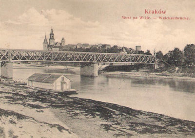 Widok na most Dębnicki od strony Zwierzyńca, 1906. Z archiwum Wiesławy Karczewskiej.