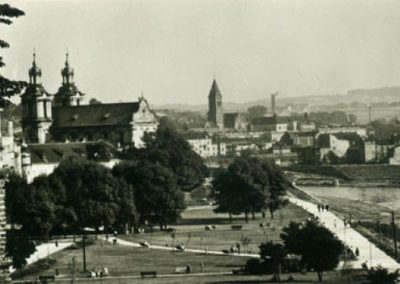 Widok z Wawelu w stronę Podgórza