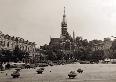 Rynek Podgórski, lata 1960. Z archiwum Pawła Kubisztala.