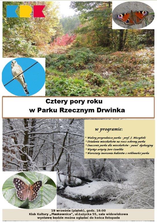 Zaproszenie na wystawę „Cztery pory roku w Parku Drwinki”