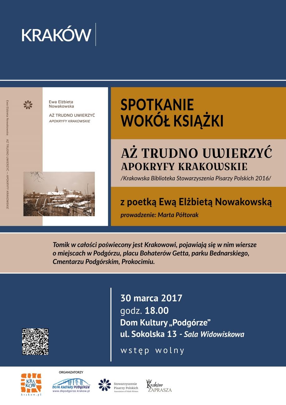 Spotkanie wokół książki „Aż trudno uwierzyć. Apokryfy krakowskie.”