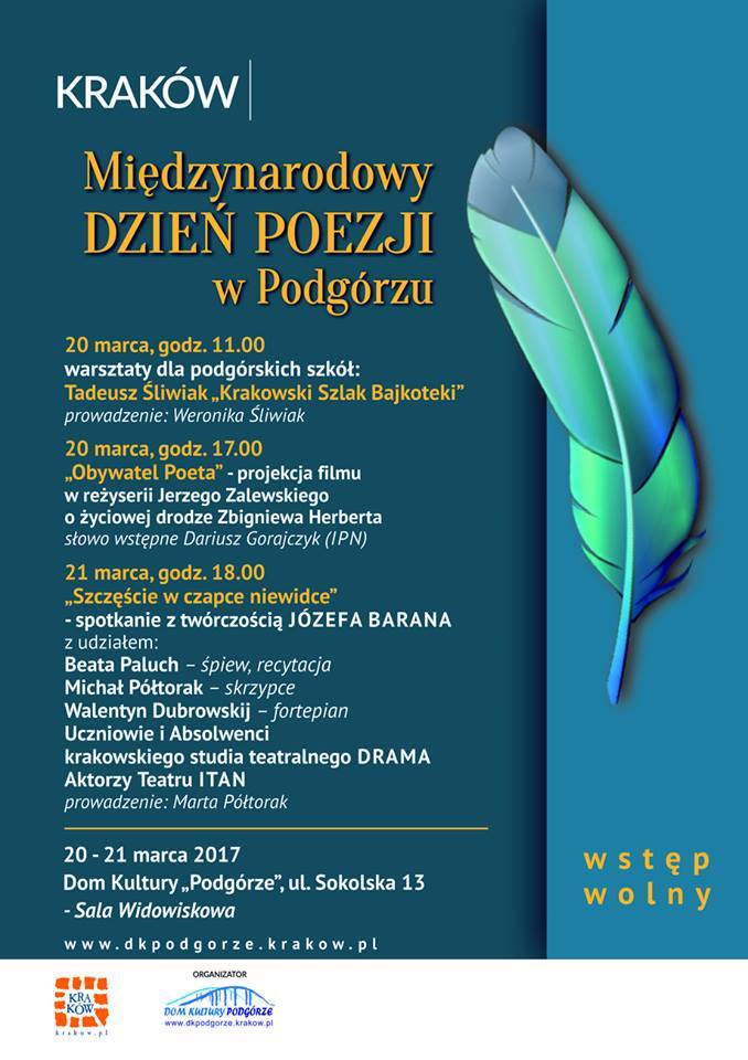 Międzynarodowy Dzień Poezji w Podgórzu