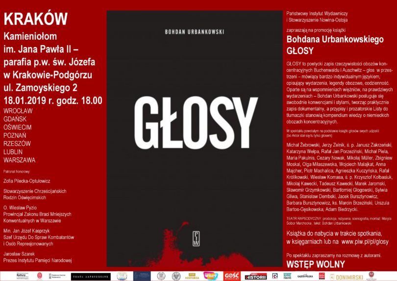 „Głosy” Bohdana Urbankowskiego w Kamieniołomie