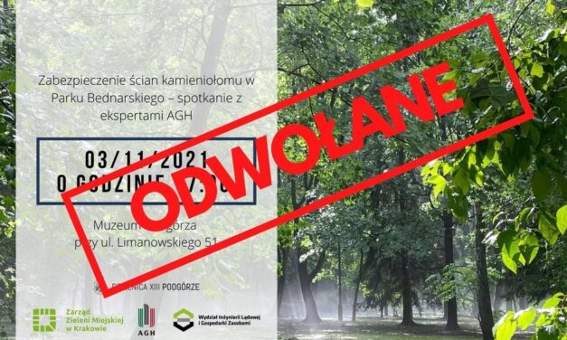 Zabezpieczenie ścian kamieniołomu w Parku Bednarskiego – spotkanie z ekspertami AGH