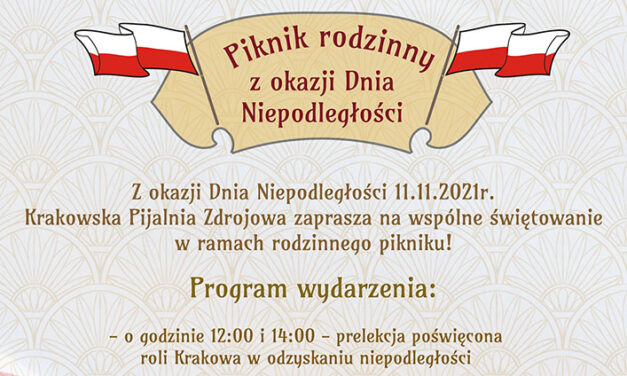Zaproszenia na Piknik rodzinny w Krakowskiej Pijalni Zdrojowej