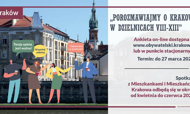 „Porozmawiajmy o dzielnicach VIII-XIII” – zaproszenie na spotkania