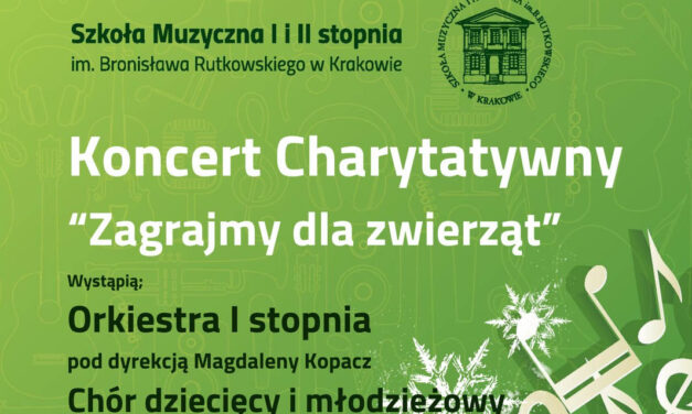 Zaproszenie na Koncert Charytatywny „Zagrajmy dla zwierząt”
