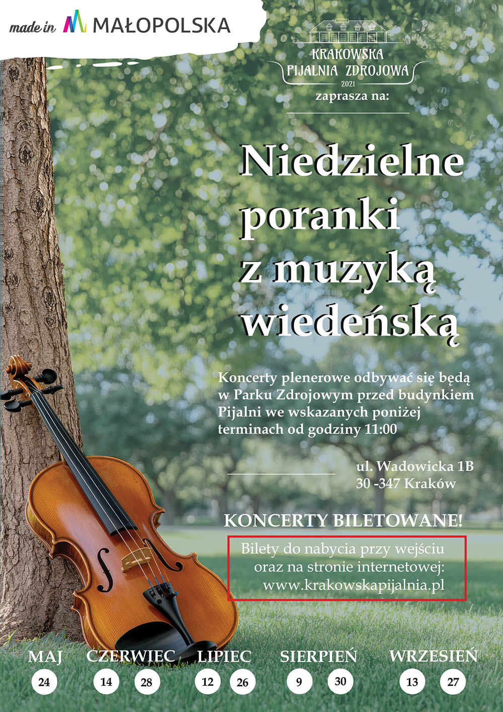 Zaproszenie na „Niedzielne poranki z muzyką wiedeńską”