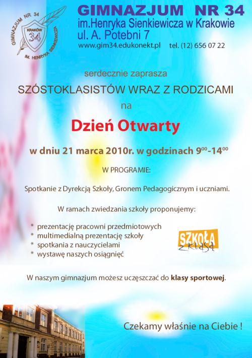 Dzień otwarty Gimnazjum nr  34